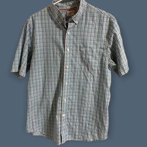 3 for 20! Dockers men’s plaid blue short sleeve button down shirt